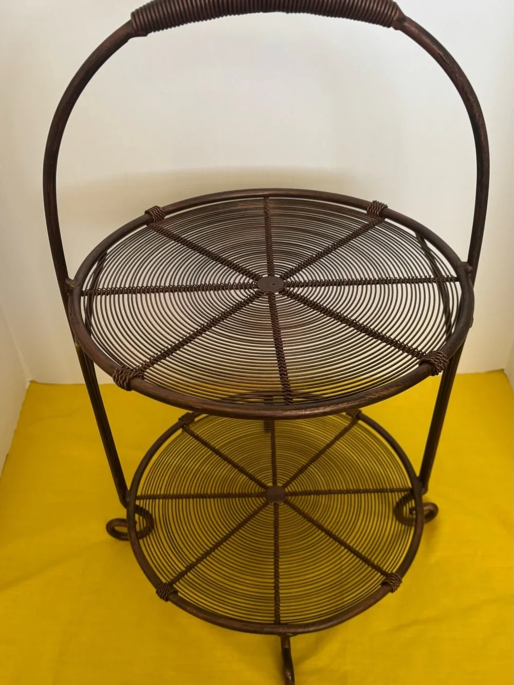 BOHO/Farmhouse multi use solid metal tiered tray